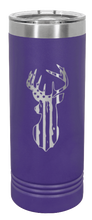 Load image into Gallery viewer, Distressed Flag Deer Laser Engraved Skinny Tumbler (Etched)
