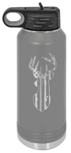 Load image into Gallery viewer, Distressed Flag Deer Laser Engraved Water Bottle (Etched)
