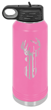 Load image into Gallery viewer, Distressed Flag Deer Laser Engraved Water Bottle (Etched)
