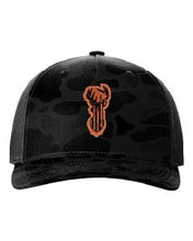 Load image into Gallery viewer, Distressed Flag Deer Leather Patch Richardson 112 Duck Camo Hat
