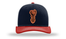 Load image into Gallery viewer, Distressed Flag Deer Leather Patch Richardson 112 Hat
