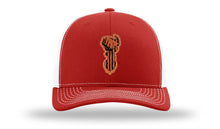 Load image into Gallery viewer, Distressed Flag Deer Leather Patch Richardson 112 Hat
