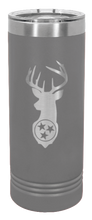 Load image into Gallery viewer, Tristar Deer Laser Engraved Skinny Tumbler (Etched)
