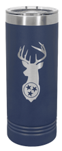 Load image into Gallery viewer, Tristar Deer Laser Engraved Skinny Tumbler (Etched)
