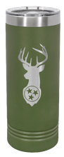 Load image into Gallery viewer, Tristar Deer Laser Engraved Skinny Tumbler (Etched)
