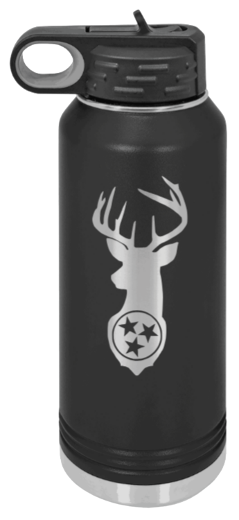 TriStar Deer Laser Engraved Water Bottle (Etched)