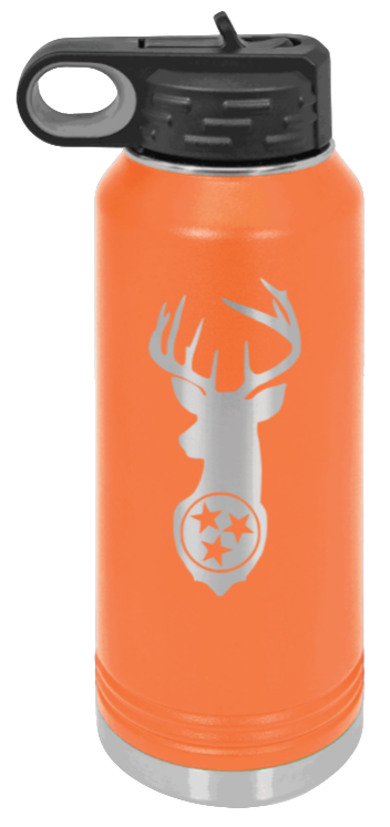Tristar Deer - 32oz Water Bottle- Orange
