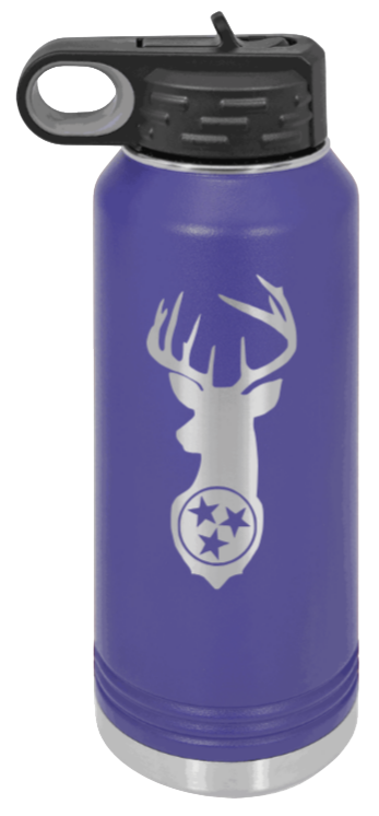 Tristar Deer - 32oz Water Bottle- Purple
