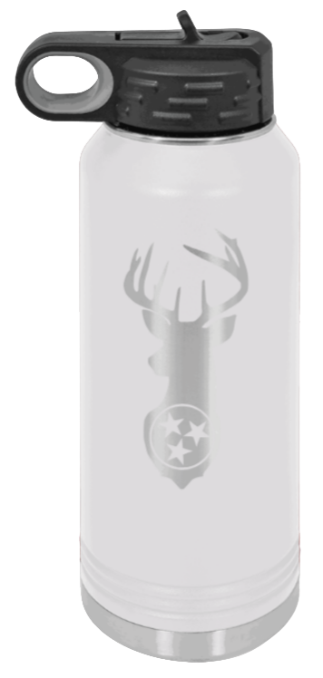 Tristar Deer - 32oz Water Bottle- White