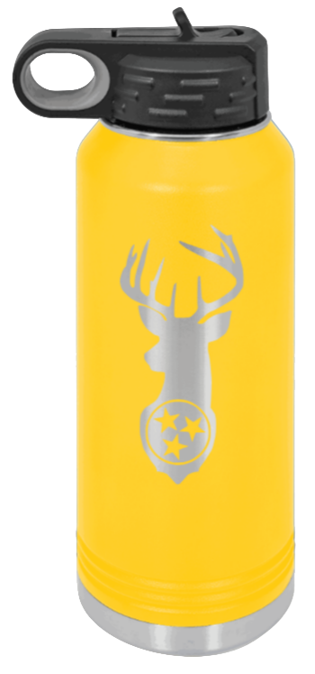 Tristar Deer - 32oz Water Bottle- Yellow
