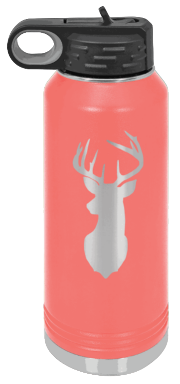Deer - 32oz Water Bottle- Coral