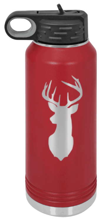 Deer - 32oz Water Bottle- Maroon