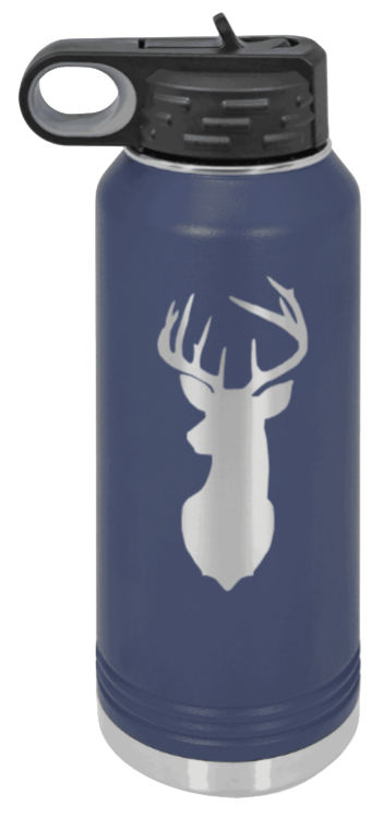 Deer - 32oz Water Bottle- Navy