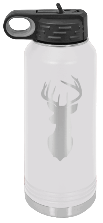 Deer - 32oz Water Bottle- White