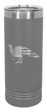 Load image into Gallery viewer, Distressed Flag Turkey Laser Engraved Skinny Tumbler (Etched)
