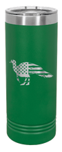 Load image into Gallery viewer, Distressed Flag Turkey Laser Engraved Skinny Tumbler (Etched)
