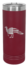 Load image into Gallery viewer, Distressed Flag Turkey Laser Engraved Skinny Tumbler (Etched)
