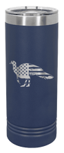 Load image into Gallery viewer, Distressed Flag Turkey Laser Engraved Skinny Tumbler (Etched)
