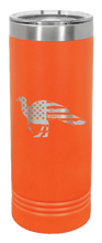 Load image into Gallery viewer, Distressed Flag Turkey Laser Engraved Skinny Tumbler (Etched)
