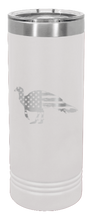 Load image into Gallery viewer, Distressed Flag Turkey Laser Engraved Skinny Tumbler (Etched)
