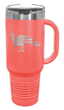 Load image into Gallery viewer, Distressed Flag Turkey 40oz Handle Mug Laser Engraved
