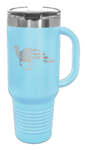 Load image into Gallery viewer, Distressed Flag Turkey 40oz Handle Mug Laser Engraved
