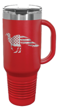 Load image into Gallery viewer, Distressed Flag Turkey 40oz Handle Mug Laser Engraved
