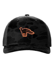 Load image into Gallery viewer, Distressed Flag Turkey Leather Patch Richardson 112 Duck Camo Hat
