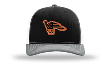 Load image into Gallery viewer, Distressed Flag Turkey Leather Patch Richardson 112 Hat
