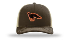 Load image into Gallery viewer, Distressed Flag Turkey Leather Patch Richardson 112 Hat
