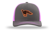 Load image into Gallery viewer, Distressed Flag Turkey Leather Patch Richardson 112 Hat
