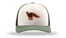 Load image into Gallery viewer, Distressed Flag Turkey Leather Patch Richardson 112 Hat
