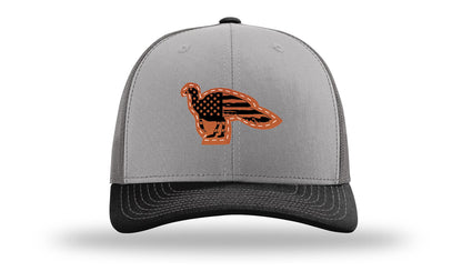 Distressed Flag Turkey Leather Patch Richardson 112 Hat