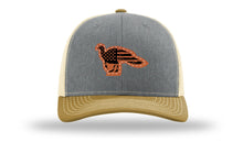 Load image into Gallery viewer, Distressed Flag Turkey Leather Patch Richardson 112 Hat
