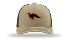 Load image into Gallery viewer, Distressed Flag Turkey Leather Patch Richardson 112 Hat

