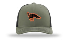 Load image into Gallery viewer, Distressed Flag Turkey Leather Patch Richardson 112 Hat
