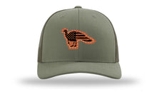 Load image into Gallery viewer, Distressed Flag Turkey Leather Patch Richardson 112 Hat
