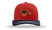 Load image into Gallery viewer, Distressed Flag Turkey Leather Patch Richardson 112 Hat
