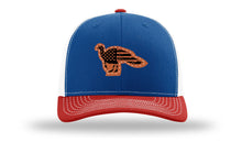Load image into Gallery viewer, Distressed Flag Turkey Leather Patch Richardson 112 Hat
