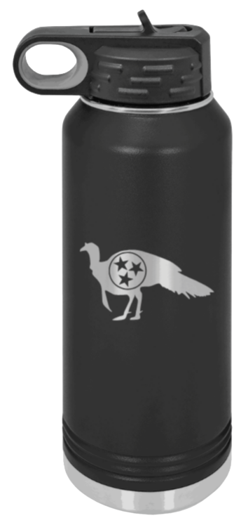 Tristar Turkey - 32oz Water Bottle- Black