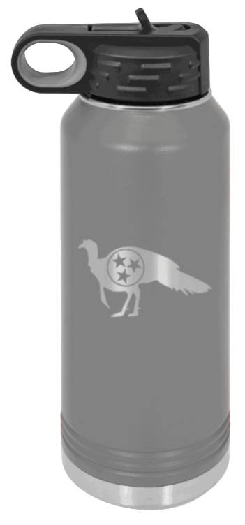 Tristar Turkey - 32oz Water Bottle- Dark Grey