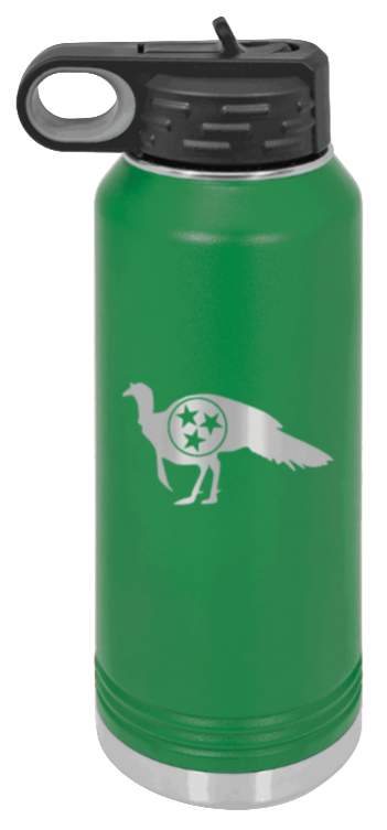 Tristar Turkey - 32oz Water Bottle- Green