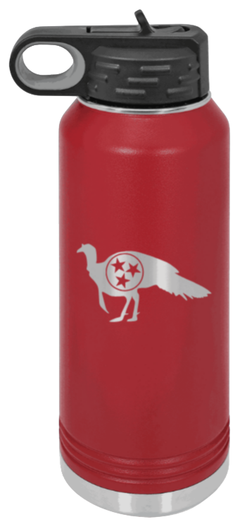 Tristar Turkey - 32oz Water Bottle- Maroon