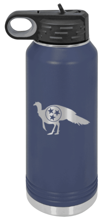 Tristar Turkey - 32oz Water Bottle- Navy