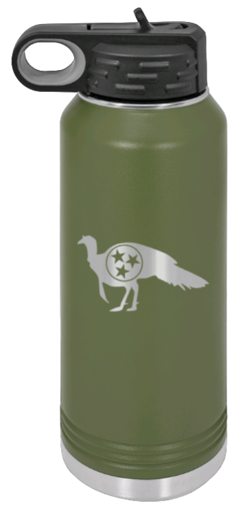 Tristar Turkey - 32oz Water Bottle- Olive