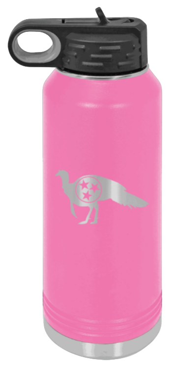 Tristar Turkey - 32oz Water Bottle- Pink
