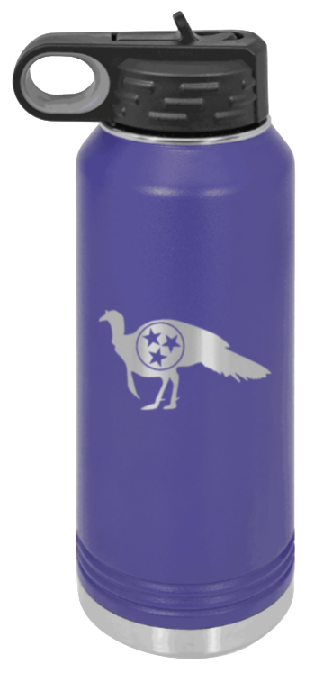 Tristar Turkey - 32oz Water Bottle- Purple
