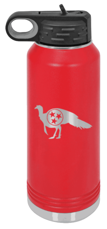 Tristar Turkey - 32oz Water Bottle- Red