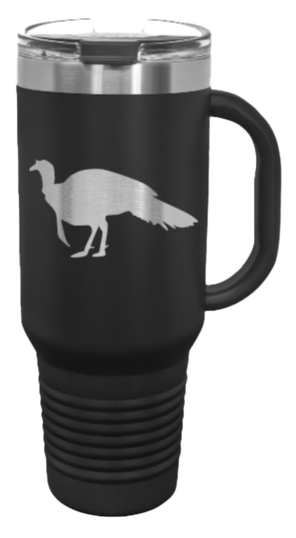 Turkey Silhouette 40oz Handle Mug Laser Engraved