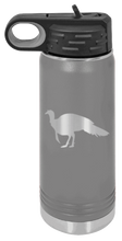 Load image into Gallery viewer, Turkey Silhouette Laser Engraved Water Bottle (Etched)
